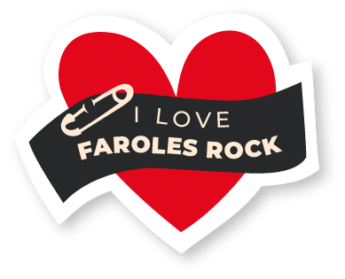 Sticker de corazon de Faroles Rock